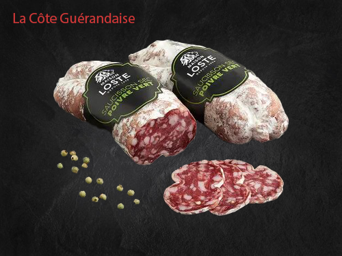 Saucisson au poivre vert