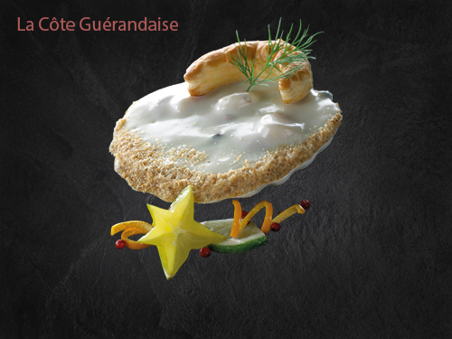 Coquille crémée aux Noix de St-Jacques et lard fumé